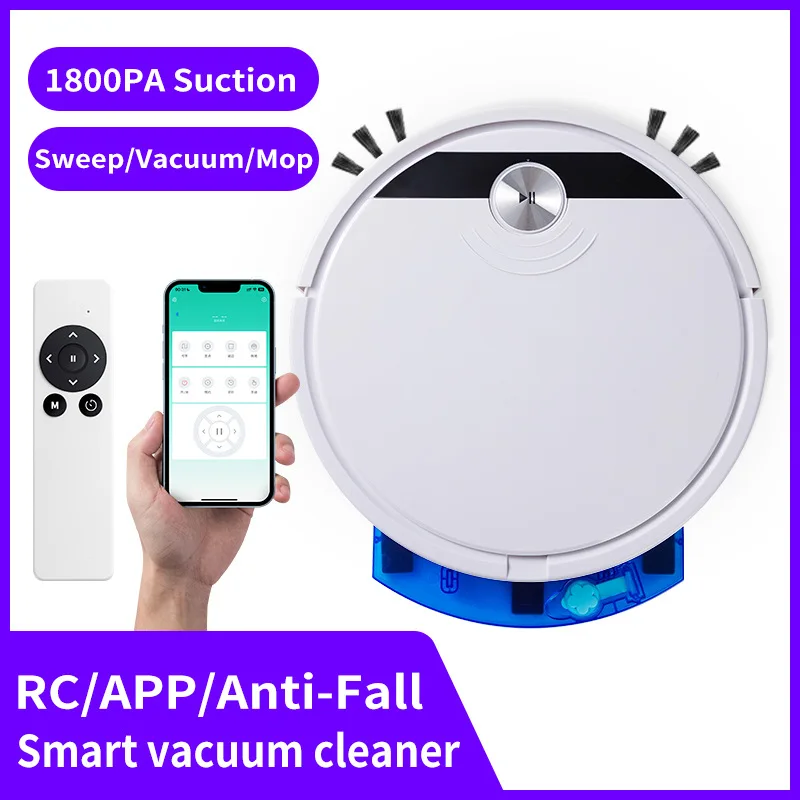 3-in-1 Smart Robot Vacuum Cleaner 2800PA Strong Suction 90Mins Runtime APP Remote Control Vacuum Sweeper Wet & Dry Floor Mopping
3-in-1 Smart Robot Vacuum Cleaner 2800PA Strong Suction 90Mins Runtime APP Remote Control Vacuum Sweeper Wet & Dry Floor Mopping