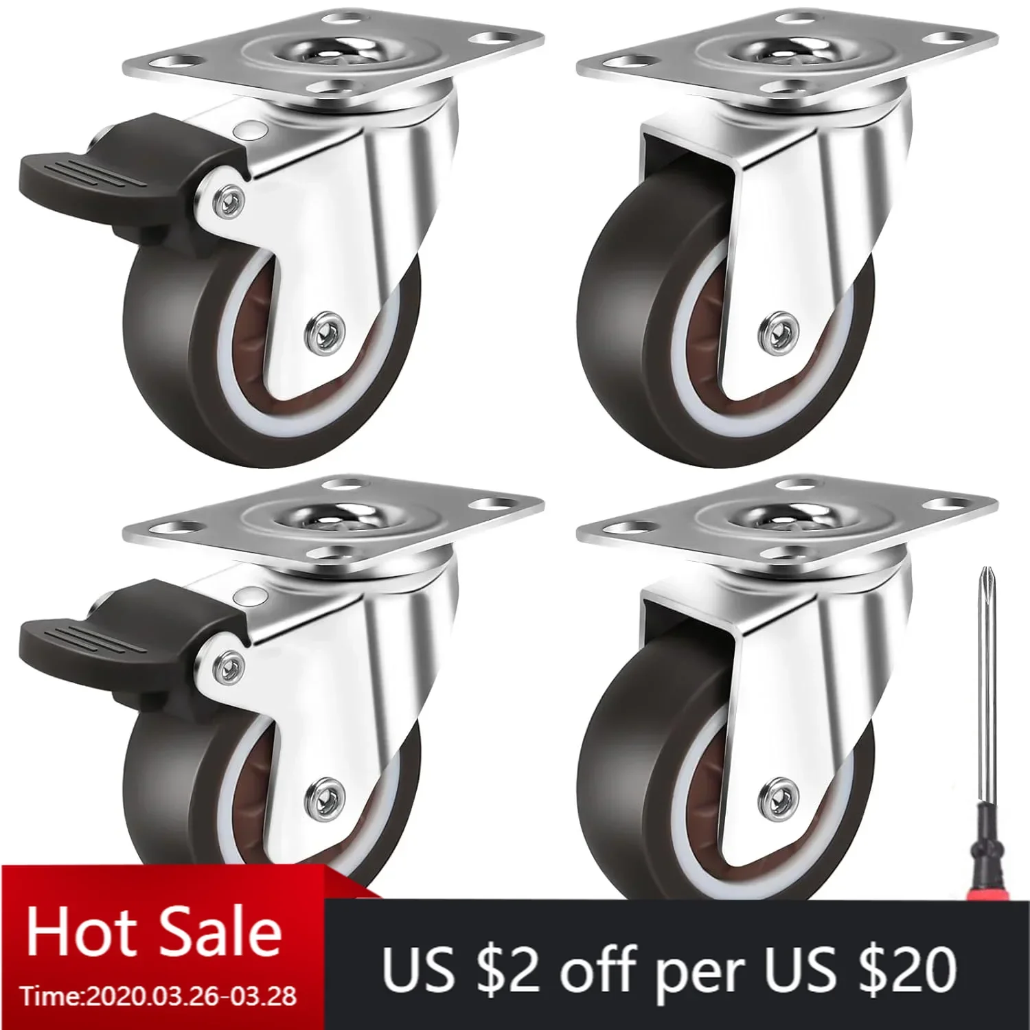 4 Pcs 1/2" Caster Wheels Furniture Wheels Heavy Duty Castors TPR Rubber Flat Bottom Wheels for Furniture Cabinets Workbench
4 Pcs 1/2" Caster Wheels Furniture Wheels Heavy Duty Castors TPR Rubber Flat Bottom Wheels for Furniture Cabinets Workbench