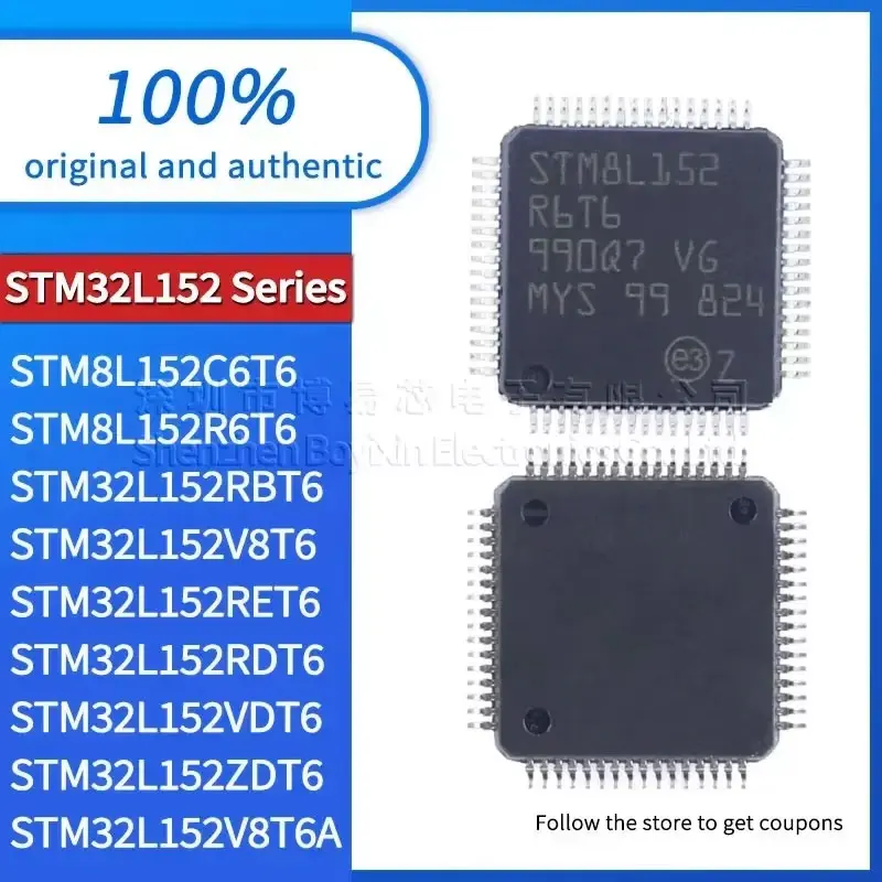 1PCS NEW STM32L152VDT6 STM32L152RDT6 STM32L152RET6 STM32L152V8T6 STM32L152V8T6A STM8L152R6T6 STM32L152RBT6 STM8L152C6T6 ZDT6
1PCS NEW STM32L152VDT6 STM32L152RDT6 STM32L152RET6 STM32L152V8T6 STM32L152V8T6A STM8L152R6T6 STM32L152RBT6 STM8L152C6T6 ZDT6