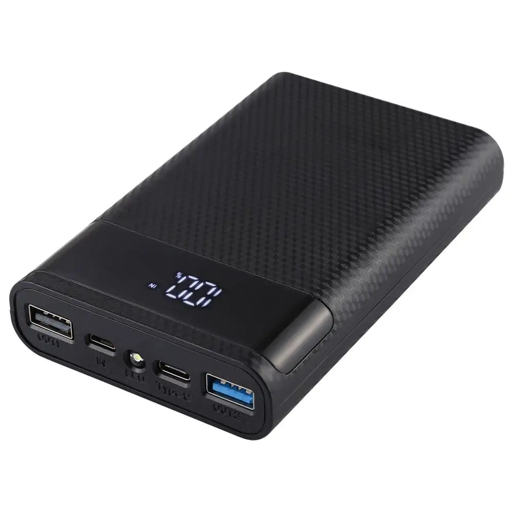 18650 Case Power Bank 4 Slot Dual USB Black Lightweight Portable Travel Outdoor LED Indicator Safe Reliable
18650 Case Power Bank 4 Slot Dual USB Black Lightweight Portable Travel Outdoor LED Indicator Safe Reliable
