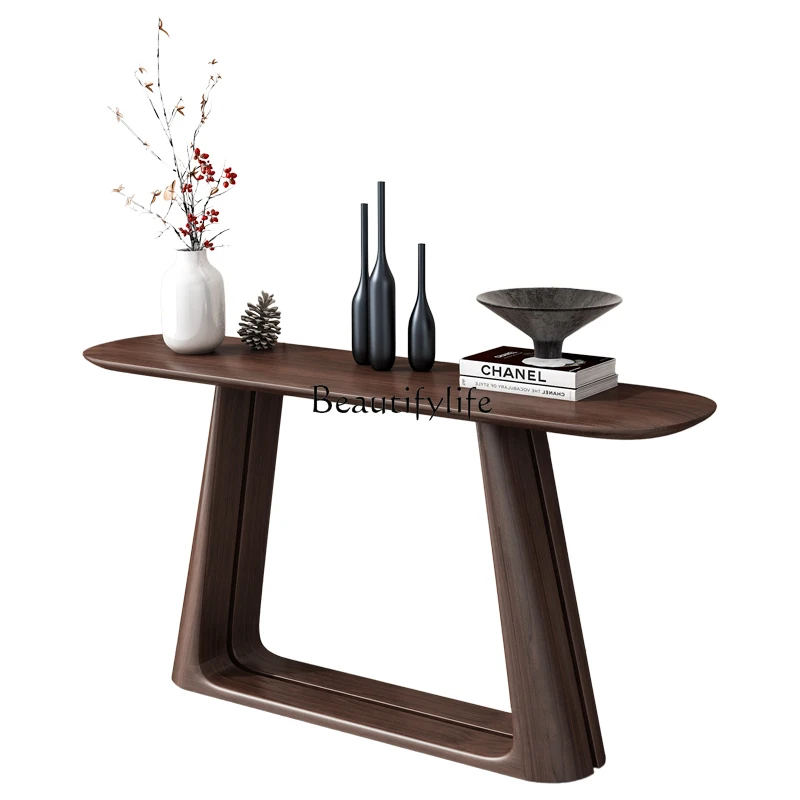 New Chinese style strip case several against the wall entrance table solid wood narrow side table
New Chinese style strip case several against the wall entrance table solid wood narrow side table
