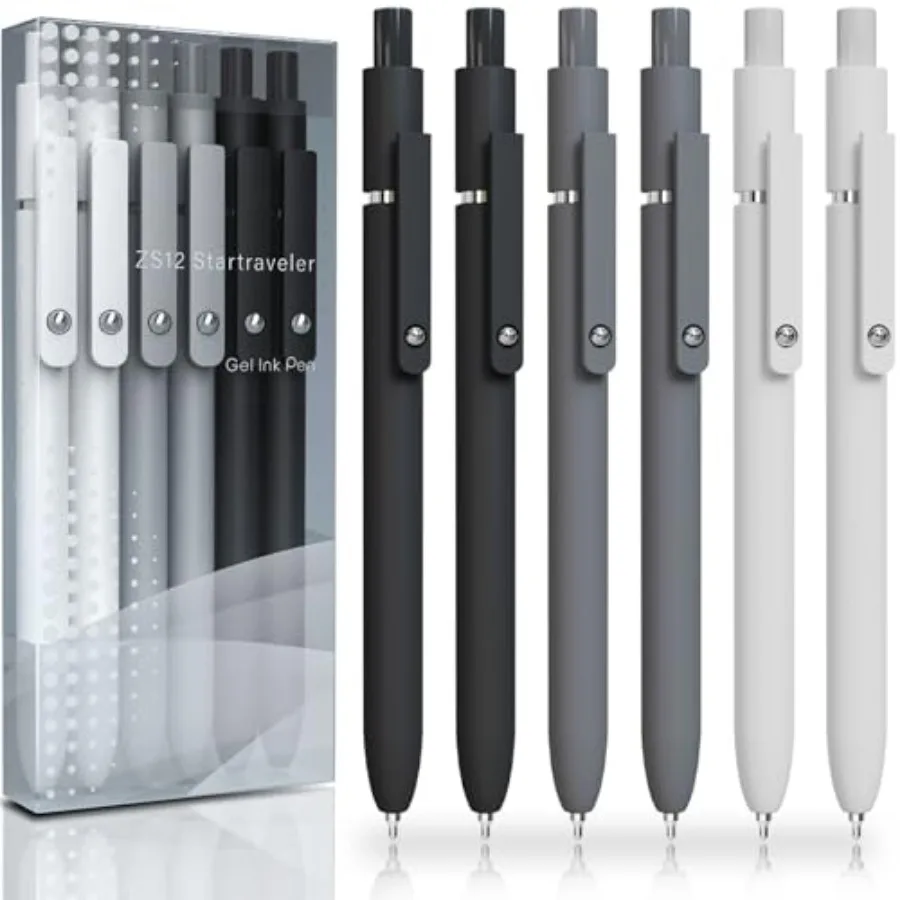 Gel Pens, 6 Pcs 0.5mm Fine Point Black Ink Pen With Smooth Writing, Office Desk Accessories, Writing Supplies Gifts for Men Wom
Gel Pens, 6 Pcs 0.5mm Fine Point Black Ink Pen With Smooth Writing, Office Desk Accessories, Writing Supplies Gifts for Men Wom