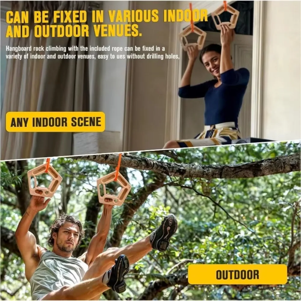 Wooden Climbing Finger Strengthener Boards Portable Lightweight Pull-Up Board High Load-bearing Sturdy Hanging Climbing Board
Wooden Climbing Finger Strengthener Boards Portable Lightweight Pull-Up Board High Load-bearing Sturdy Hanging Climbing Board