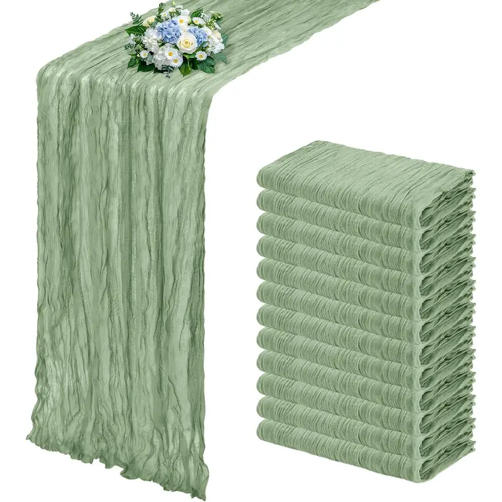Sage Green Cheesecloth Table Runner 17x108 Inch Semi Sheer Boho Gauze Cheese Cloth Table Runners, Wedding Shower Birthday Home D
Sage Green Cheesecloth Table Runner 17x108 Inch Semi Sheer Boho Gauze Cheese Cloth Table Runners, Wedding Shower Birthday Home D