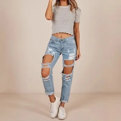 2025 Street Personality Washed Ripped Straight-leg Jeans. New Fashionable and Casual 9-inch Jeans for Women in Spring and Summer
2025 Street Personality Washed Ripped Straight-leg Jeans. New Fashionable and Casual 9-inch Jeans for Women in Spring and Summer