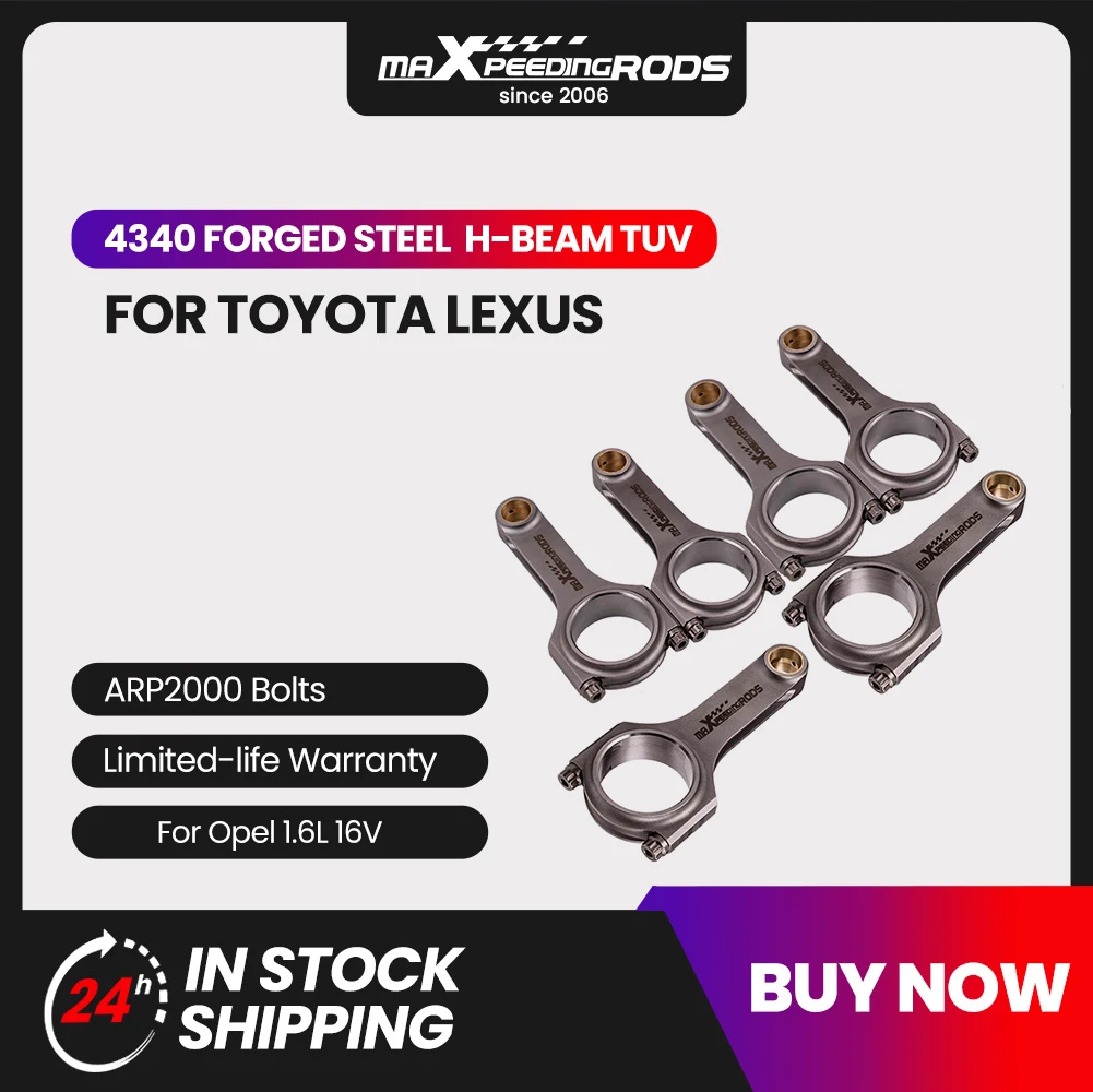 Steel H-Beam Connecting Rods for Toyota 2JZ 2JZ GE 2JZ GTE ARP2000 142mm
Steel H-Beam Connecting Rods for Toyota 2JZ 2JZ GE 2JZ GTE ARP2000 142mm