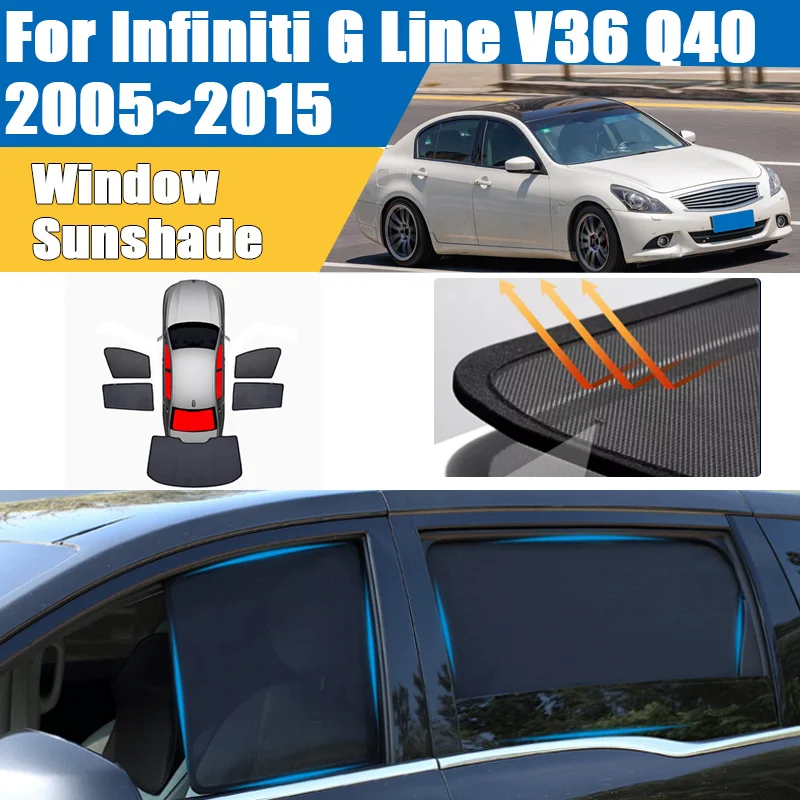 Car Sun Shade For Infiniti G Line V36 Q40 Sedan MK4 2007-2015 Blackout Mesh UV Protection Windshield Curtain Auto Accessories
Car Sun Shade For Infiniti G Line V36 Q40 Sedan MK4 2007-2015 Blackout Mesh UV Protection Windshield Curtain Auto Accessories
