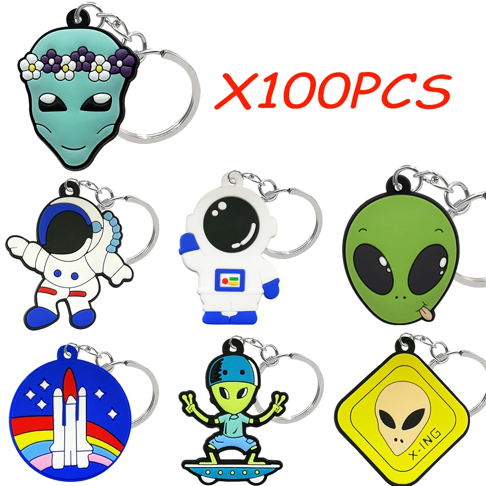 100PCS Funny Style Keychains Rocket Astronaut Alien Key Accessories for Kids Gifts Friends Souvenir Car Keyring Pendants
100PCS Funny Style Keychains Rocket Astronaut Alien Key Accessories for Kids Gifts Friends Souvenir Car Keyring Pendants