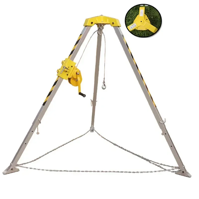 Portable Aluminum Alloy Rescue Tripod Self-Locking Winch Safety Cable for Sewer Emergency
Portable Aluminum Alloy Rescue Tripod Self-Locking Winch Safety Cable for Sewer Emergency