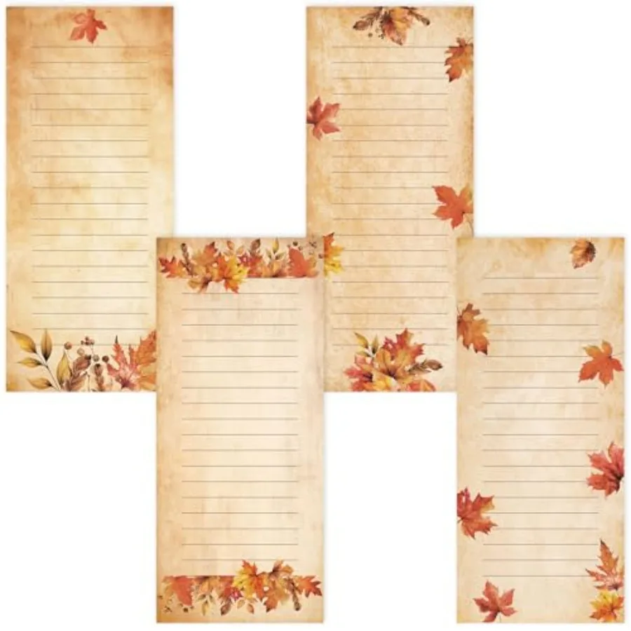 4 Pcs Magnetic Notepad Vintage Maple Leaves List to-Do Paper Pad Autumn Leaves Grocery Shopping List Memo Note Pad for Harvest
4 Pcs Magnetic Notepad Vintage Maple Leaves List to-Do Paper Pad Autumn Leaves Grocery Shopping List Memo Note Pad for Harvest