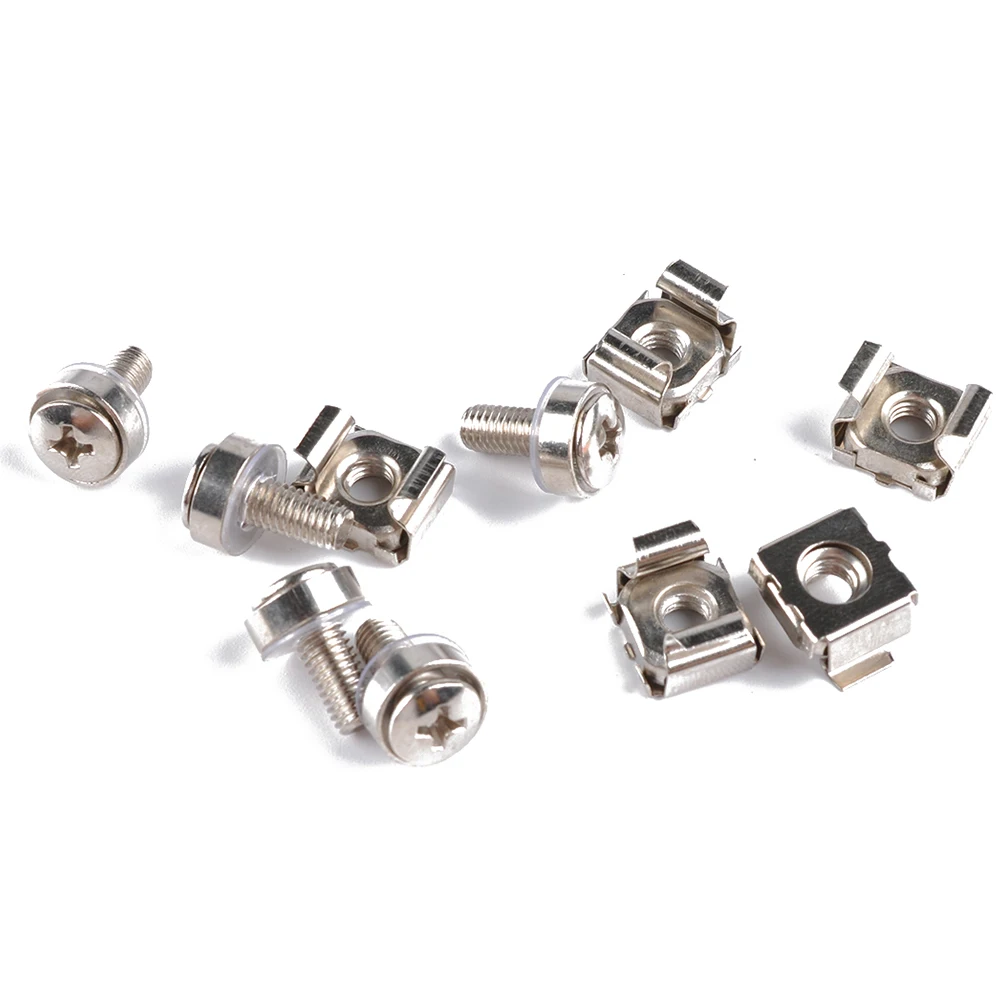 5pcs 2 Sets Cage Nuts Screws M6X20 With Washers Square Hole Durable Corrosion Resistant Nickel Plated Lightweight For Server
5pcs 2 Sets Cage Nuts Screws M6X20 With Washers Square Hole Durable Corrosion Resistant Nickel Plated Lightweight For Server