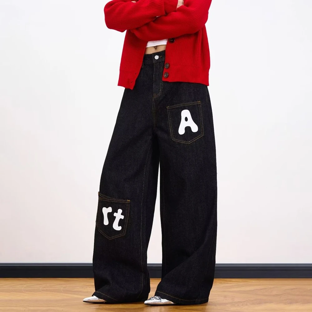 New Men's Letter Printed Straight Jeans Retro American Fashion Trend Street Hip Hop Loose Casual Niche Summer Men's Bottoms
New Men's Letter Printed Straight Jeans Retro American Fashion Trend Street Hip Hop Loose Casual Niche Summer Men's Bottoms