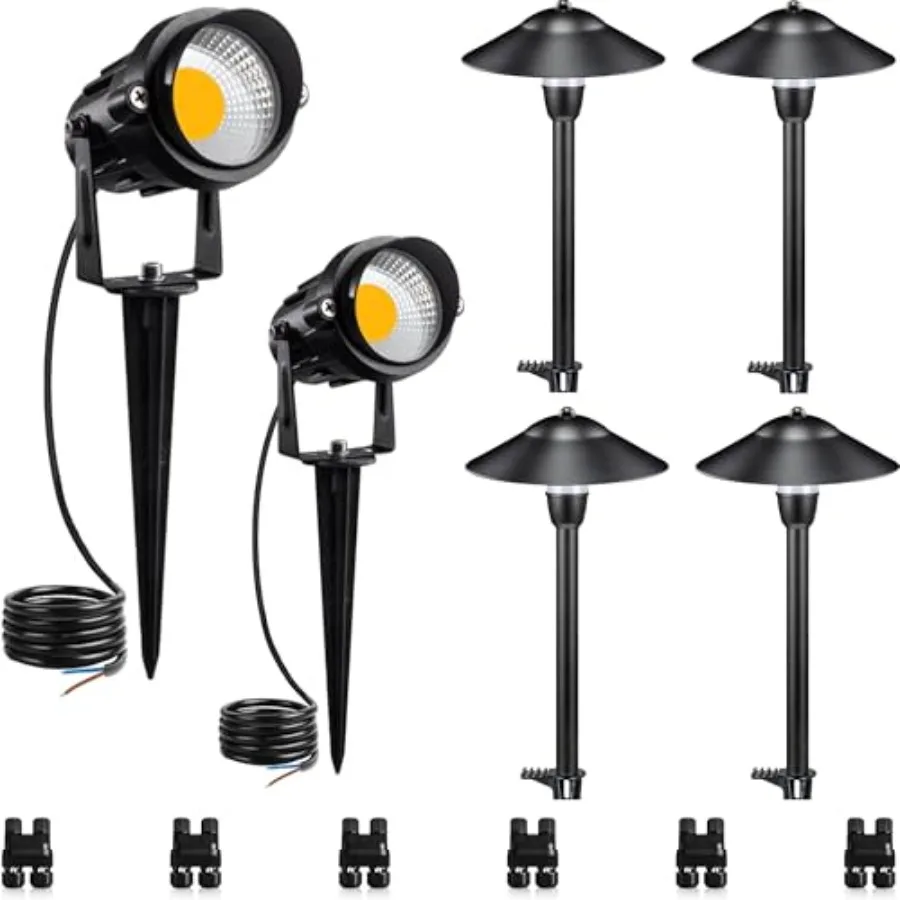 LED Low Voltage Landscape Lighting 12-24V Landscape Lighting Kit with Connectors Aluminum Pathway Lights Wired with Spotlights
LED Low Voltage Landscape Lighting 12-24V Landscape Lighting Kit with Connectors Aluminum Pathway Lights Wired with Spotlights