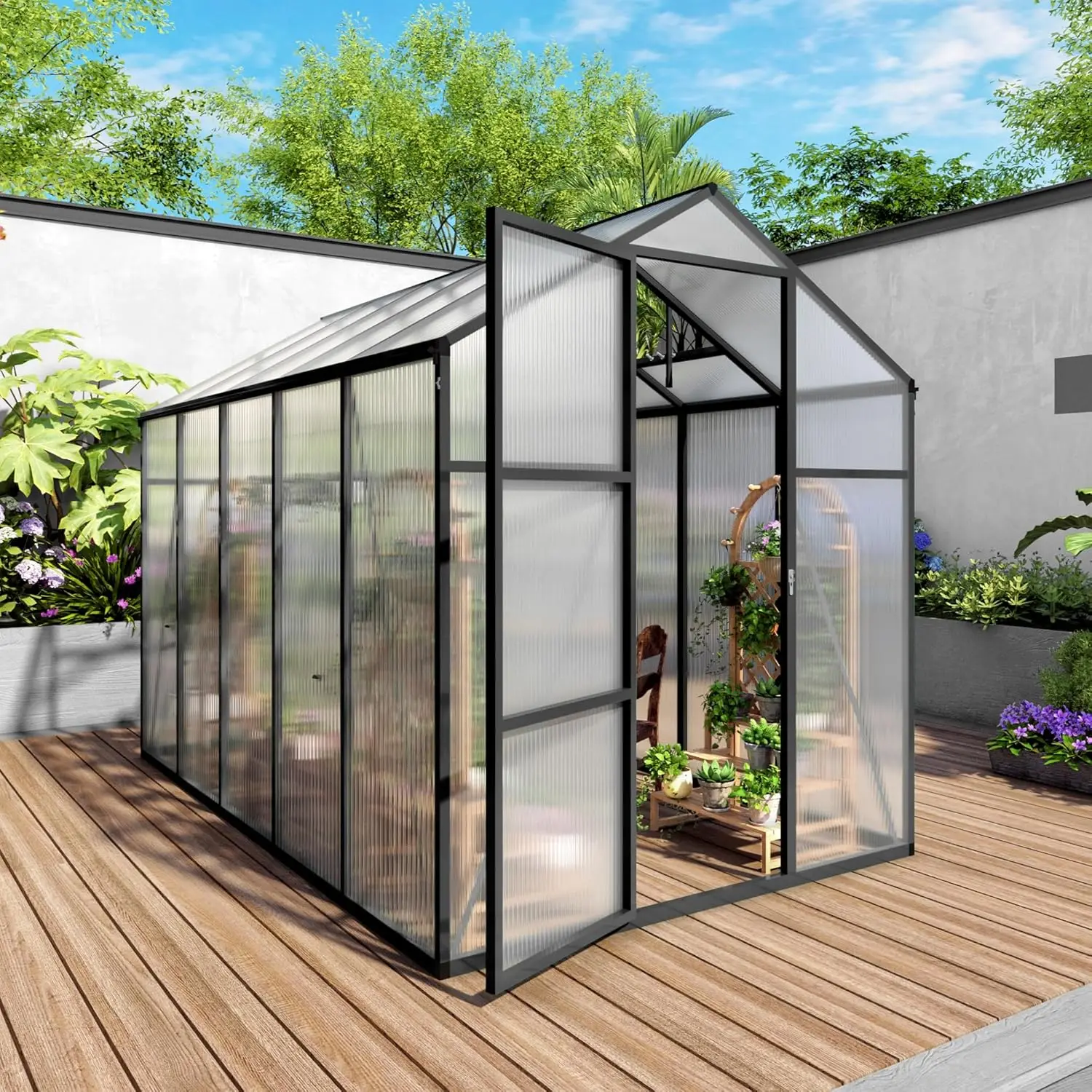 Теплица 2,2 м высотой, 1,85*3,1 м, из поликарбоната, для улицы, с усиленной защитой от ветра и крышей, на заказ
Теплица 2,2 м высотой, 1,85*3,1 м, из поликарбоната, для улицы, с усиленной защитой от ветра и крышей, на заказ