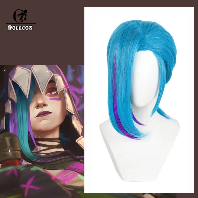 ROLECOS Синтетические волосы Game LOL Arcane Season 2 Jinx Косплей Парики Jinx Хэллоуин 45 см Длинный синий смешанный фиолетовый парик Синтетические волосы
ROLECOS Синтетические волосы Game LOL Arcane Season 2 Jinx Косплей Парики Jinx Хэллоуин 45 см Длинный синий смешанный фиолетовый парик Синтетические волосы