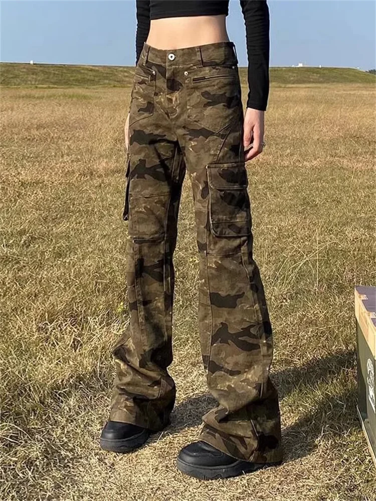Американские камуфляжные брюки в стиле ретро, женские осенние новые уличные пикантные расклешенные длинные брюки Multi ket, рабочая одежда, джинсы
Американские камуфляжные брюки в стиле ретро, женские осенние новые уличные пикантные расклешенные длинные брюки Multi ket, рабочая одежда, джинсы