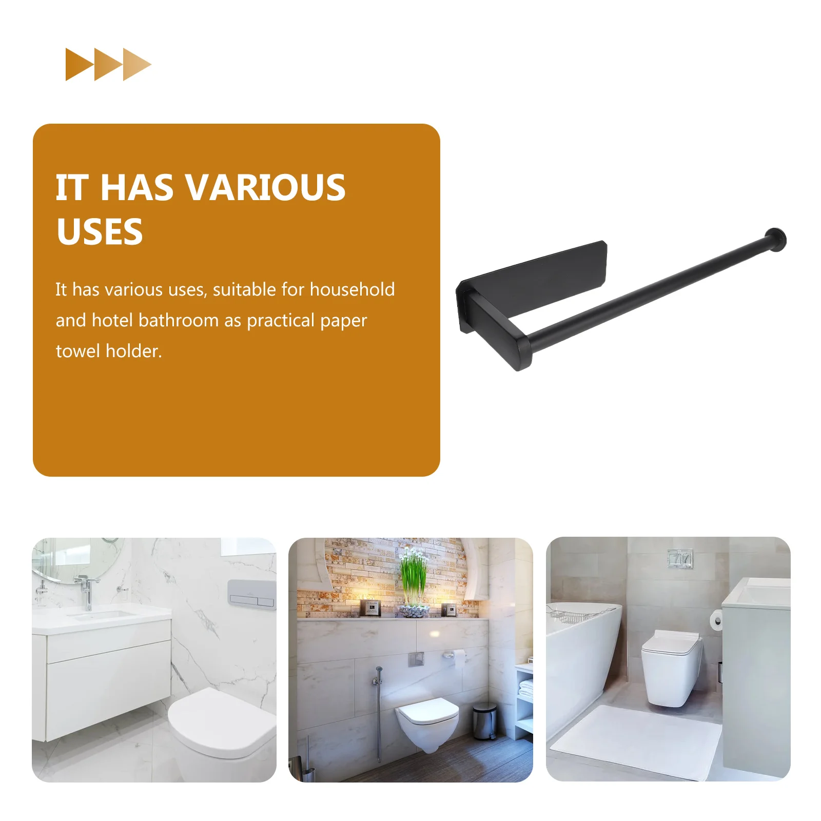 Wall Mounted Paper Towel Holder Black 304 Stainless Steel Nail Rack Long AK55 Bathroom Kitchen ganizer Smooth
Wall Mounted Paper Towel Holder Black 304 Stainless Steel Nail Rack Long AK55 Bathroom Kitchen ganizer Smooth