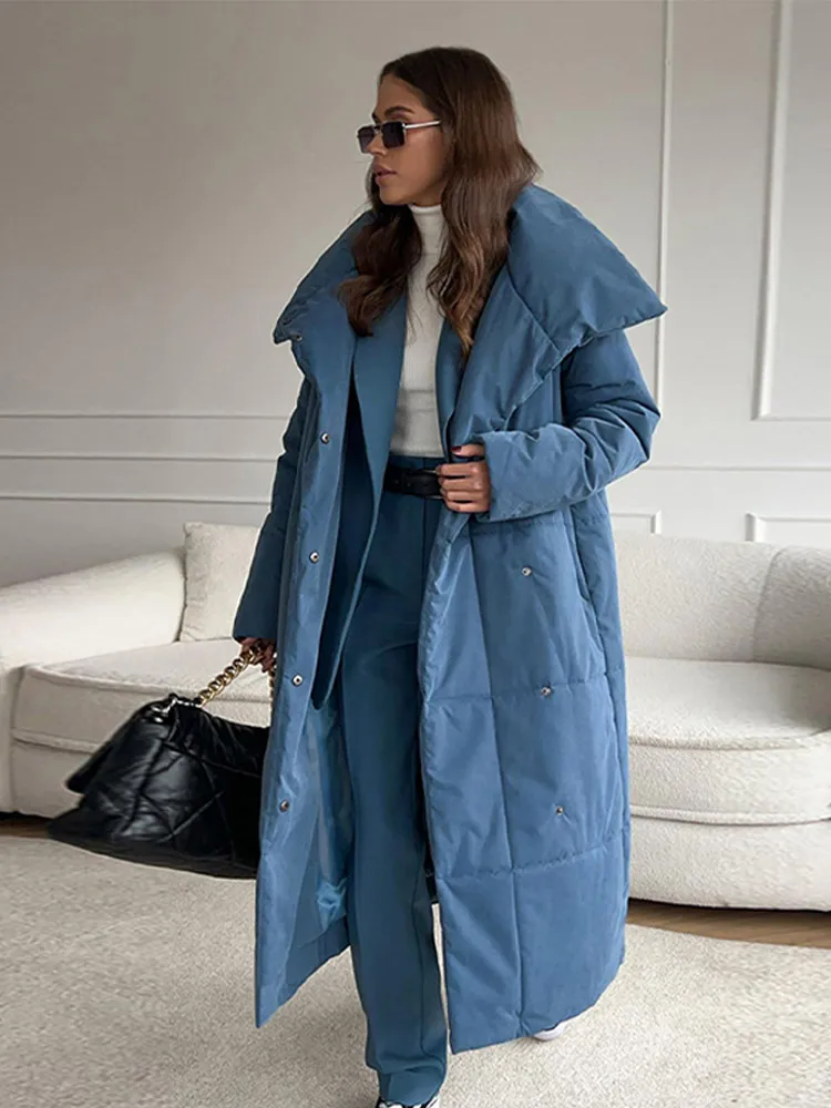 Зимнее теплое ветрозащитное длинное женское пальто с отложным воротником, однобортное повседневное свободное пальто, женская модная однотонная верхняя одежда
Зимнее теплое ветрозащитное длинное женское пальто с отложным воротником, однобортное повседневное свободное пальто, женская модная однотонная верхняя одежда