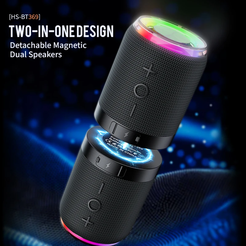 2-in-1 Magnetic Speaker Wireless Bluetooth Speaker Dazzling Split Subwoofer Wireless Bluetooth Audio RGB Outdoor Wireless
2-in-1 Magnetic Speaker Wireless Bluetooth Speaker Dazzling Split Subwoofer Wireless Bluetooth Audio RGB Outdoor Wireless