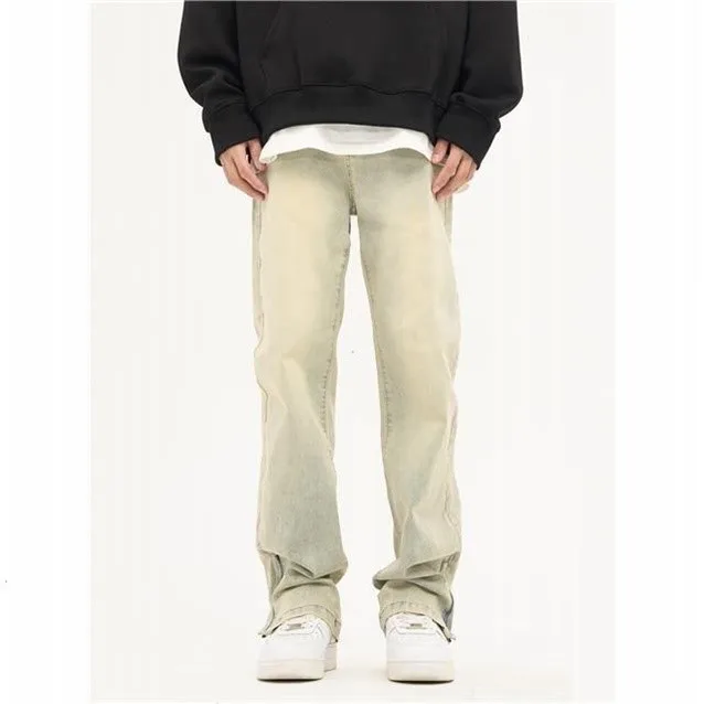 Fly off High Street Side Zipper Yellow Clay Dyed Jeans American Sle Slim Fit Straight Casual Pants Youth Faion Trend
Fly off High Street Side Zipper Yellow Clay Dyed Jeans American Sle Slim Fit Straight Casual Pants Youth Faion Trend