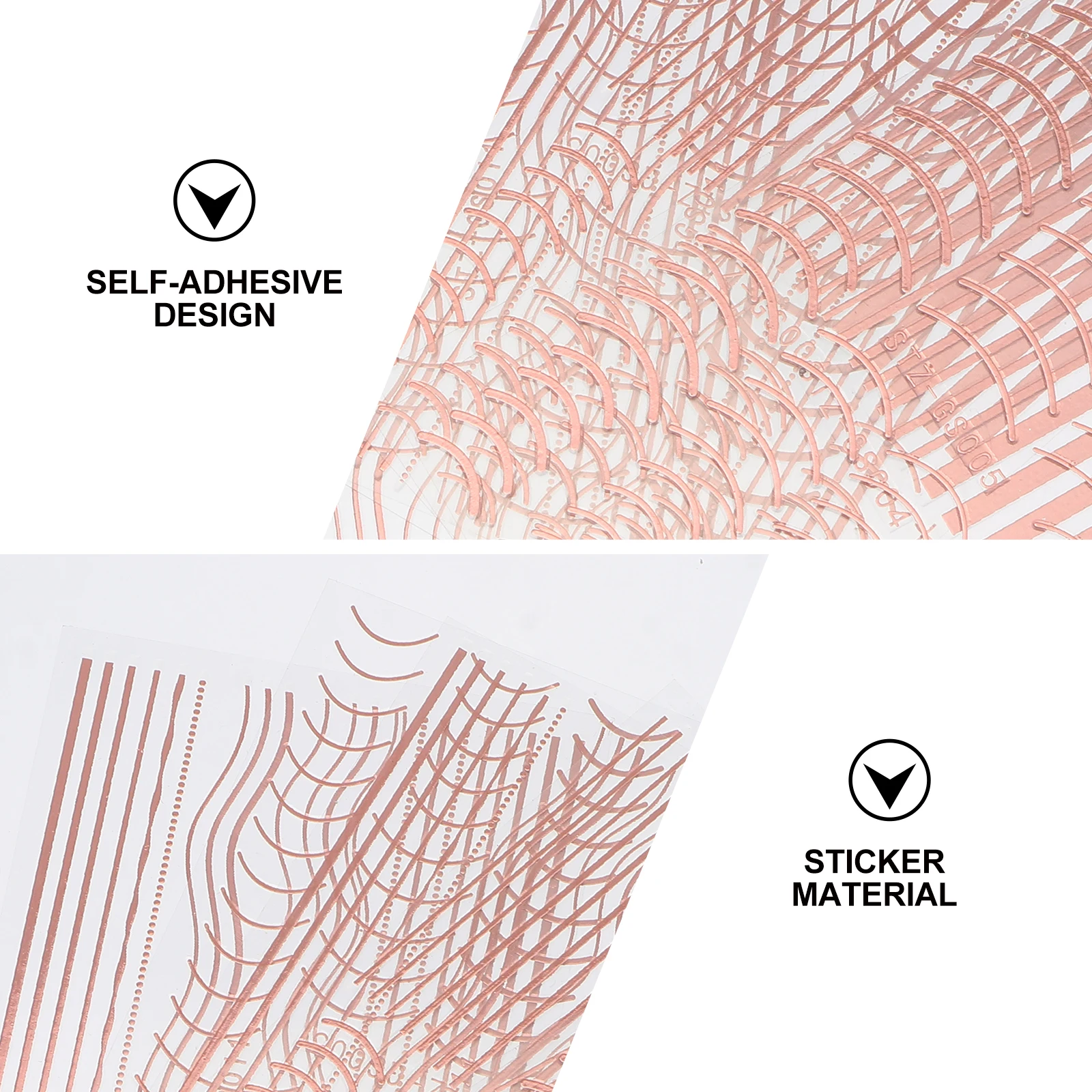 6 Pcs Nail Art Stickers Adhesive Simple for Creative Women Decals Decoration Line Waterproof
6 Pcs Nail Art Stickers Adhesive Simple for Creative Women Decals Decoration Line Waterproof