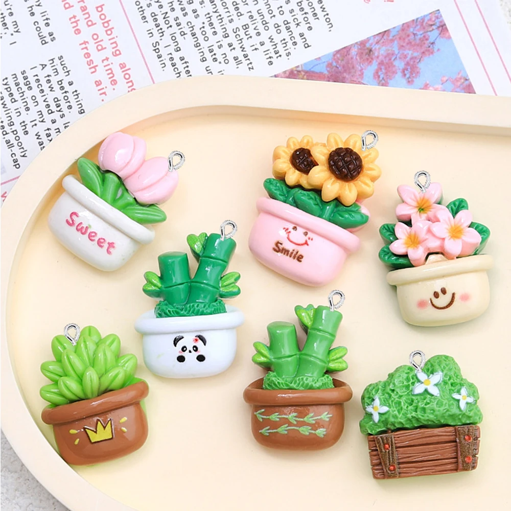 10PCS Shiny Panda Flowerpot Series Flat Back Charms For Earrings Bracelet Hairpin DIY Jewelry Pendants Decoration Accessories
10PCS Shiny Panda Flowerpot Series Flat Back Charms For Earrings Bracelet Hairpin DIY Jewelry Pendants Decoration Accessories