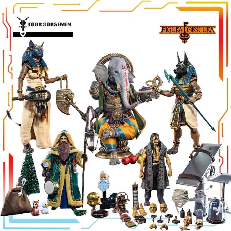 Four Horsemen Studios 1/12 finished product movable Figura Obscura Anubis/Santa Claus/Buster/Frankenstein/Ganesh character model
Four Horsemen Studios 1/12 finished product movable Figura Obscura Anubis/Santa Claus/Buster/Frankenstein/Ganesh character model