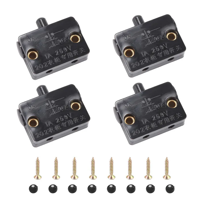 Hot SV-4 Pcs Cabinet Door Switch Cabinet Lamp Switch Drawers Open On Close Door Applicable To 12V 24V 110V
Hot SV-4 Pcs Cabinet Door Switch Cabinet Lamp Switch Drawers Open On Close Door Applicable To 12V 24V 110V