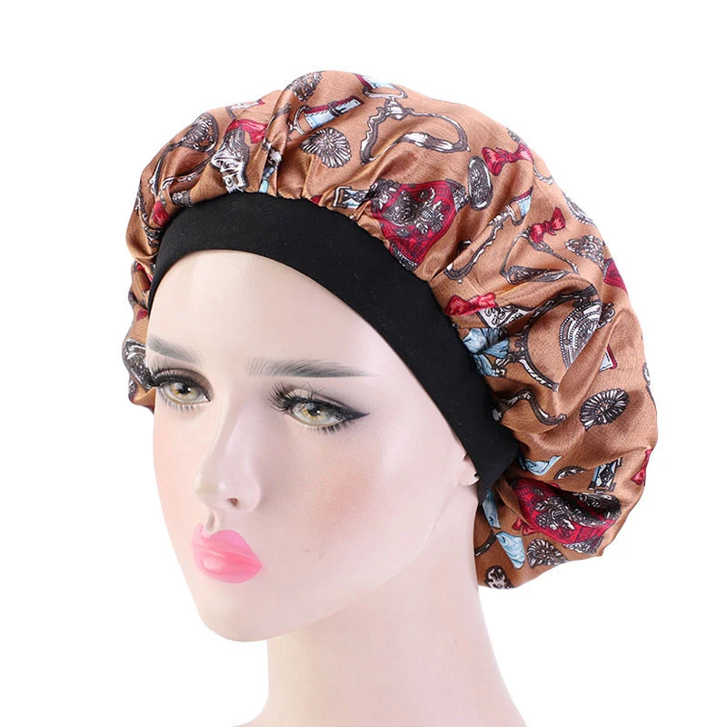 Fashion Pattern Printed Bonnets Nightcap Satin Muslim Women Night Sleep Cap Satin Elastic Hat Ladies Turban Head Cover Headwear
Fashion Pattern Printed Bonnets Nightcap Satin Muslim Women Night Sleep Cap Satin Elastic Hat Ladies Turban Head Cover Headwear