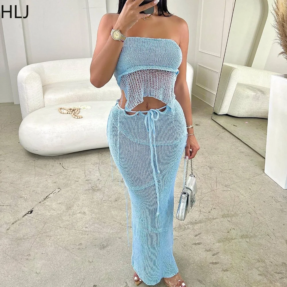 HLJ Fashion Streetwear Women Knitting Tassels Sleeveless Tube Top And Skinny Skirts Outfits Sexy Female Backless Lace Up Clothes
HLJ Fashion Streetwear Women Knitting Tassels Sleeveless Tube Top And Skinny Skirts Outfits Sexy Female Backless Lace Up Clothes