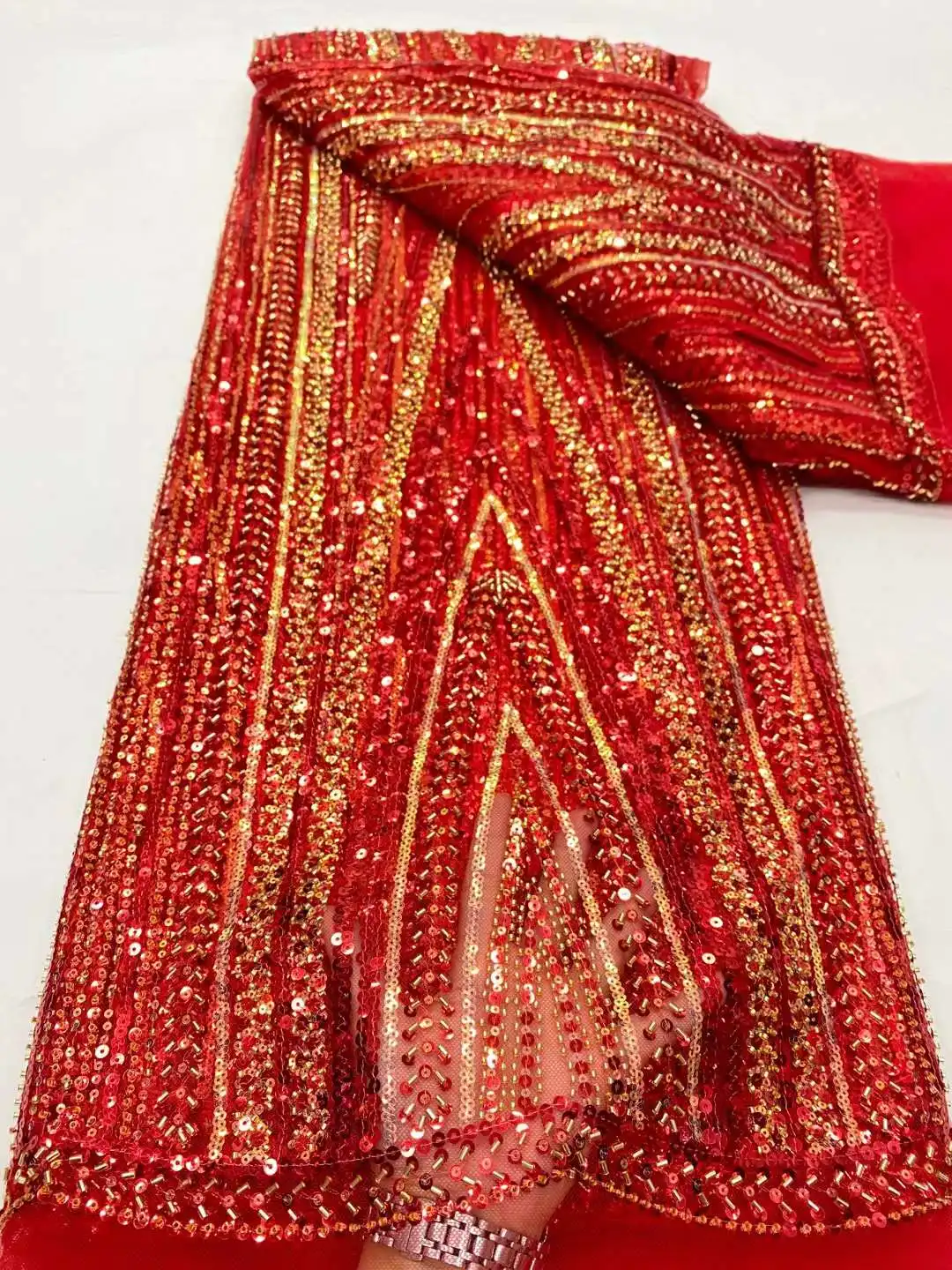 Luxury Bead African Sequins Lace Fabrics High Quality Red French Tulle Net Lace For Nigeria Sewing Wedding Party Dress dp
Luxury Bead African Sequins Lace Fabrics High Quality Red French Tulle Net Lace For Nigeria Sewing Wedding Party Dress dp