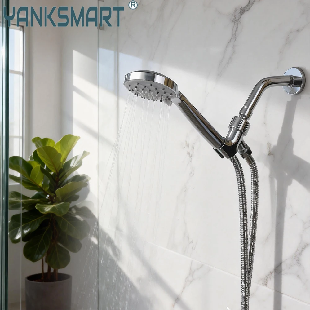 Душевая лейка YANKSMART с высоким давлением, универсальным креплением, напорным шлангом, 3-ходовым водосберегающим фильтром и краном
Душевая лейка YANKSMART с высоким давлением, универсальным креплением, напорным шлангом, 3-ходовым водосберегающим фильтром и краном