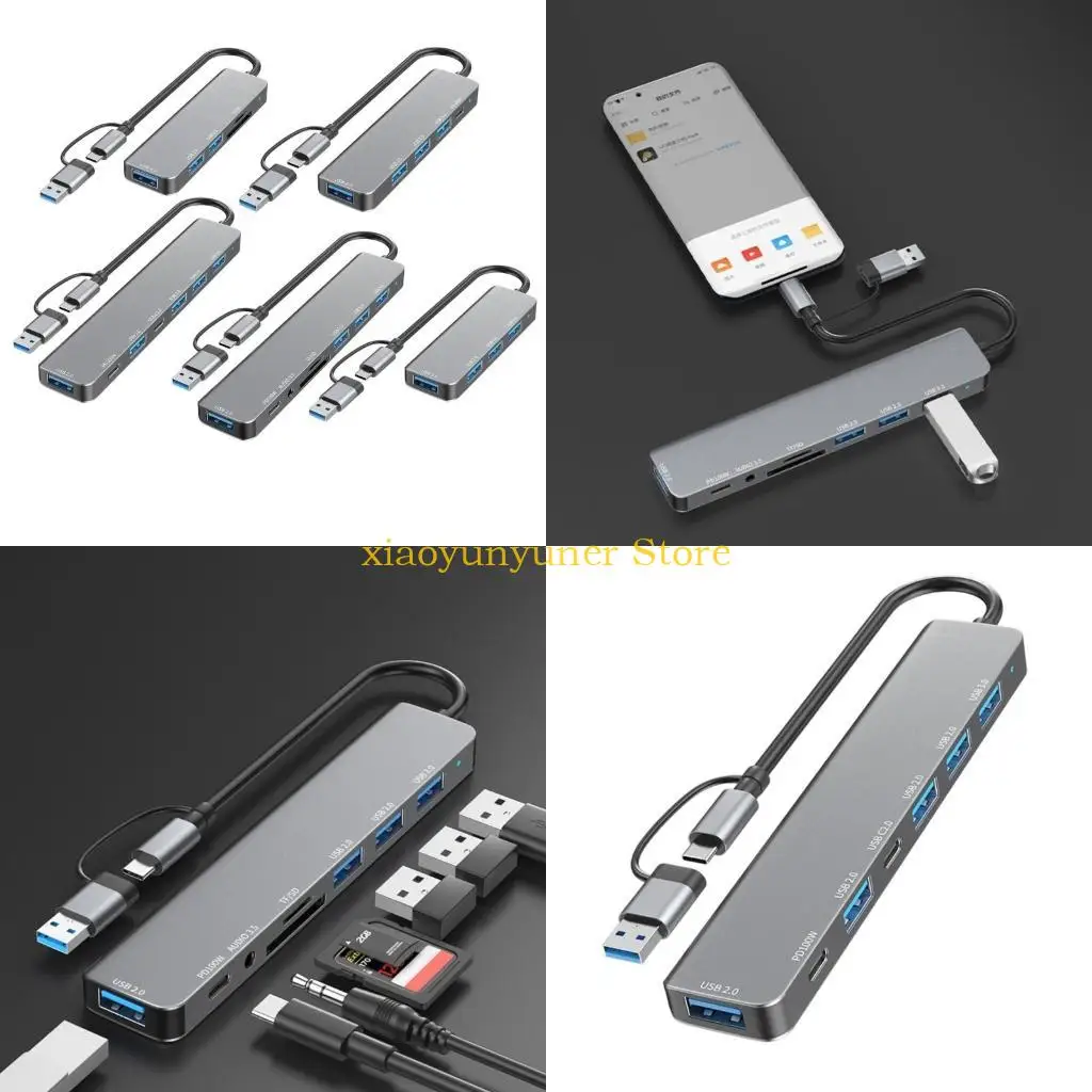 P9JB Aluminum USB3.0 Hub Docking Station USB C USB3.0 2.0 PD100W Card Reader for Tablets Laptops Printers Charging Adapter
P9JB Aluminum USB3.0 Hub Docking Station USB C USB3.0 2.0 PD100W Card Reader for Tablets Laptops Printers Charging Adapter