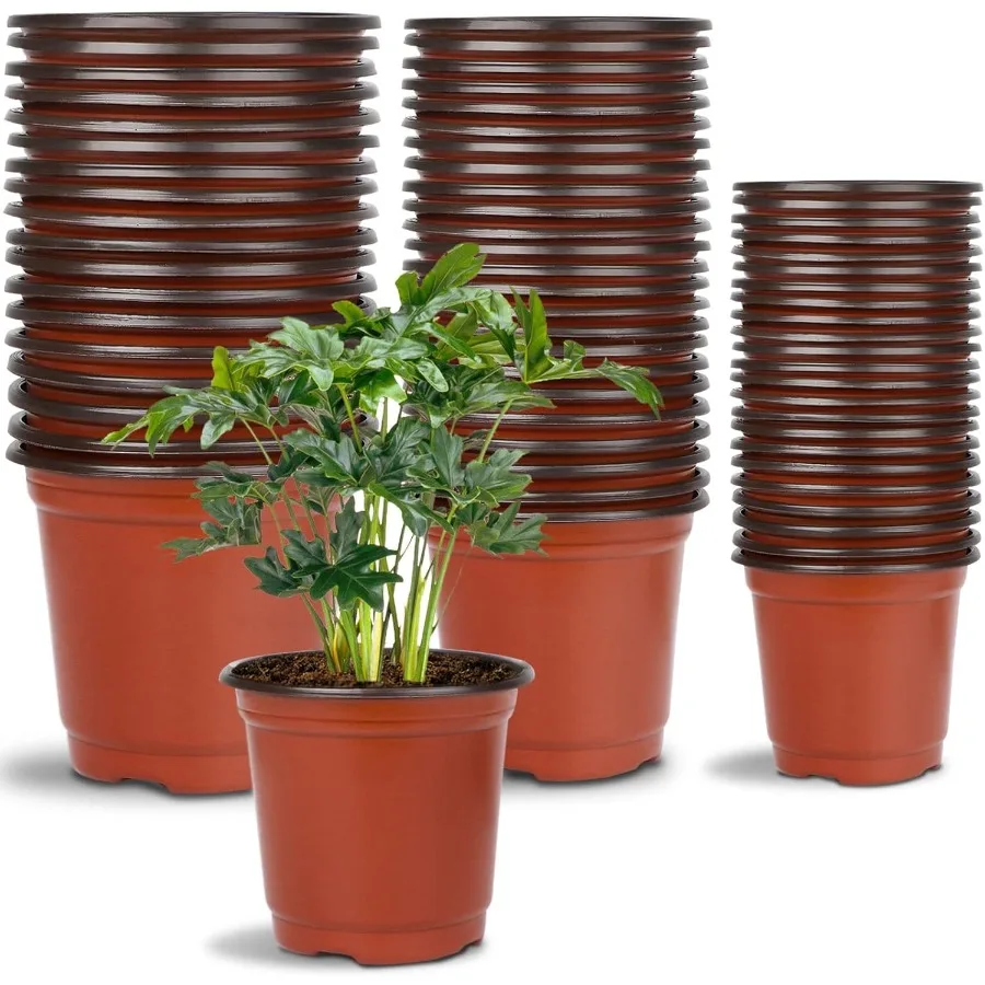 120 Pcs Plastic Plants Nursery Pot Indoor Outdoor Seed Starting Pots 4 5 6Inch
120 Pcs Plastic Plants Nursery Pot Indoor Outdoor Seed Starting Pots 4 5 6Inch