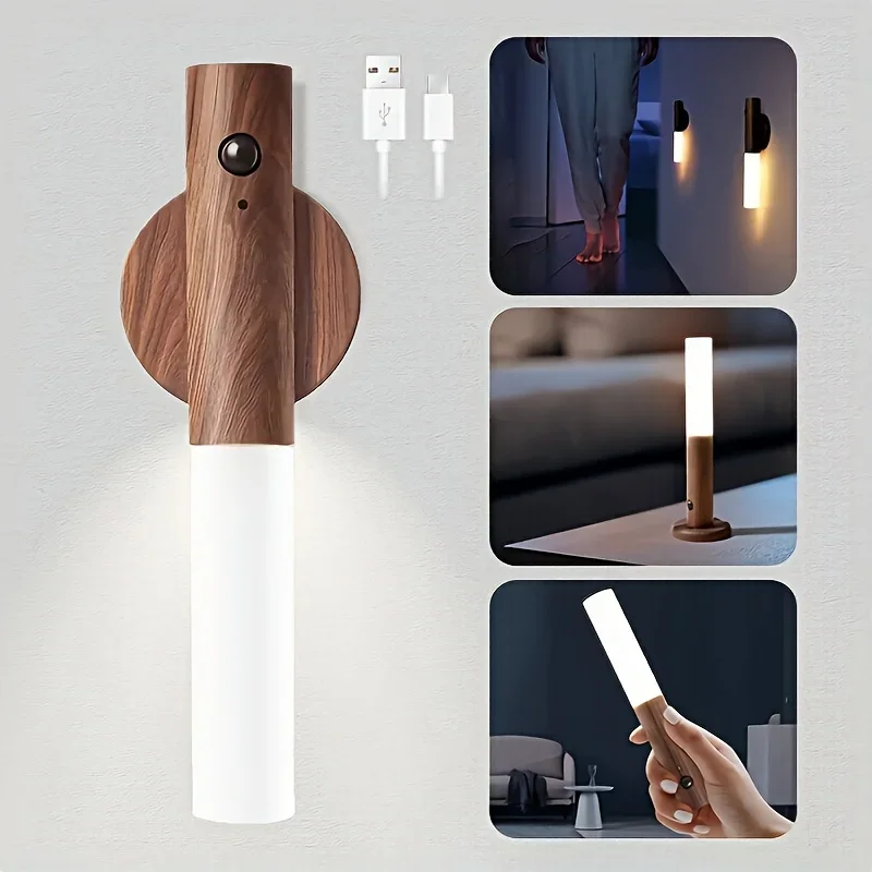 Super-Bright Rechargeable LED Motion Sensor Night Light - Magnetic Wall Sconce with Long-Lasting Battery - Perfect for Hallways,
Super-Bright Rechargeable LED Motion Sensor Night Light - Magnetic Wall Sconce with Long-Lasting Battery - Perfect for Hallways,