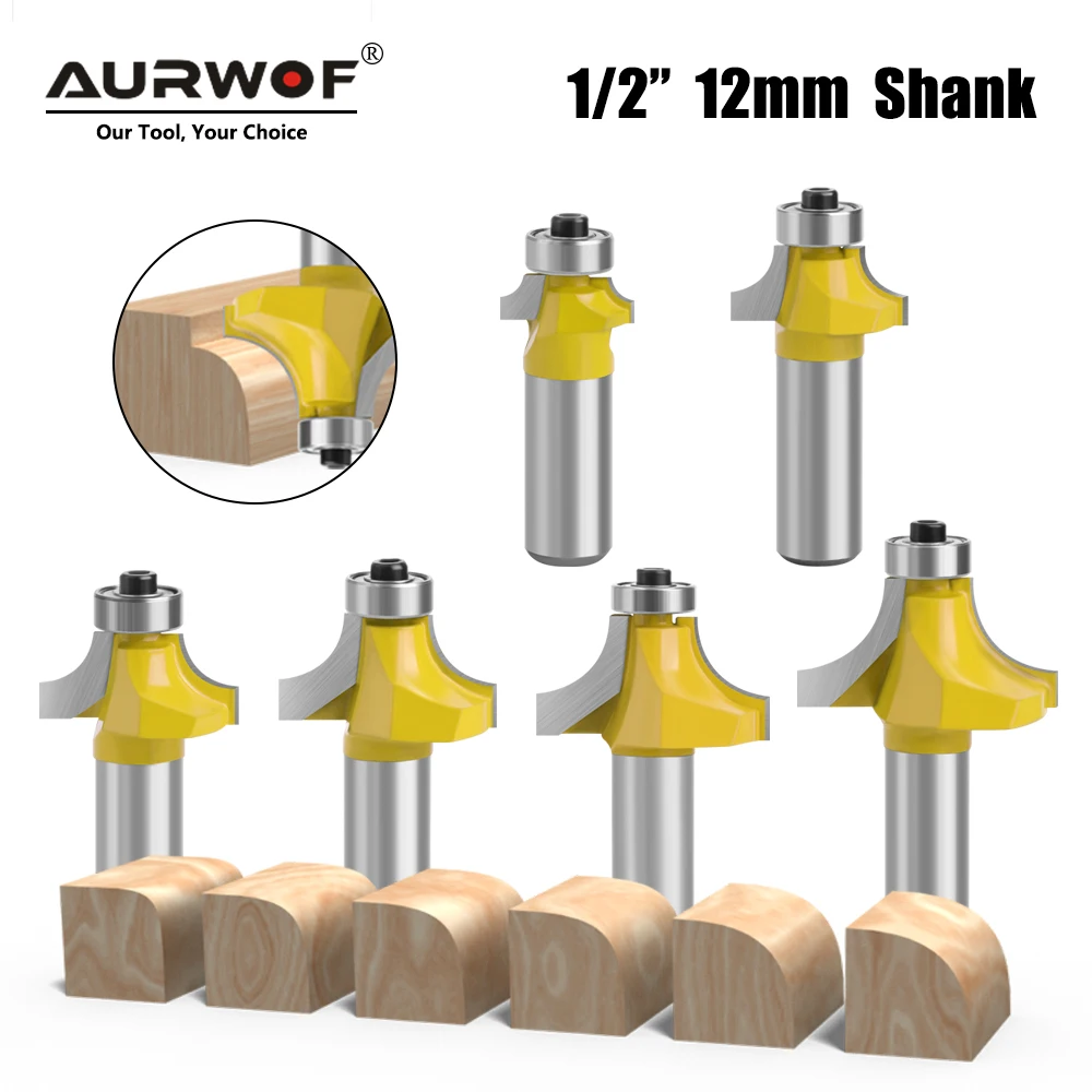 LAVIE 6pcs 12mm 1/2" Shank Corner Round Over and Beading Edging Router Bit Set C3 Carbide Tipped Tenon Cutter for Wood MC03138
LAVIE 6pcs 12mm 1/2" Shank Corner Round Over and Beading Edging Router Bit Set C3 Carbide Tipped Tenon Cutter for Wood MC03138