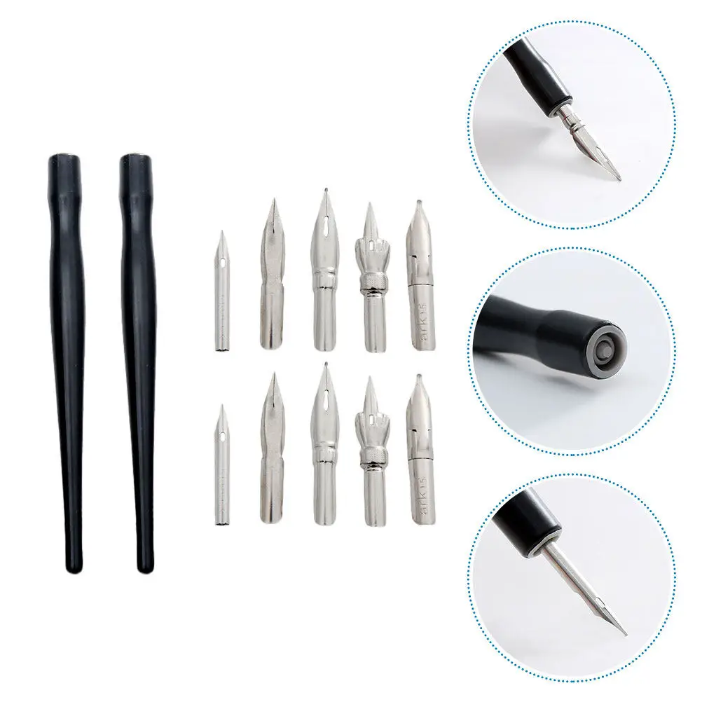 2Sets Professional Cartoon Drawing Pen Set Plastic Metal Dip Penholder with Excellent Texture Easy Replace for Artists Beginners
2Sets Professional Cartoon Drawing Pen Set Plastic Metal Dip Penholder with Excellent Texture Easy Replace for Artists Beginners