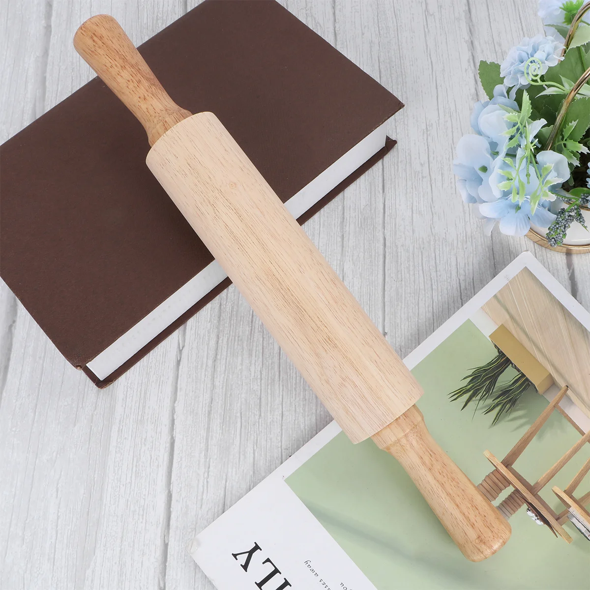 S Size Rubber Wood Rolling Pin Easy Grip Baking Accessory for Cake Cookie Dough Rolling Pastry Kitchen Utensil
S Size Rubber Wood Rolling Pin Easy Grip Baking Accessory for Cake Cookie Dough Rolling Pastry Kitchen Utensil