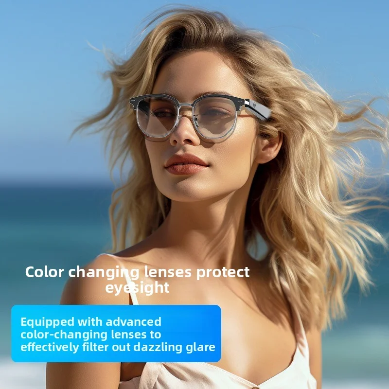 Smart glasses GS16 with Bluetooth color-changing lenses for voice calls, music listening, UV protection and blue light filtering
Smart glasses GS16 with Bluetooth color-changing lenses for voice calls, music listening, UV protection and blue light filtering
