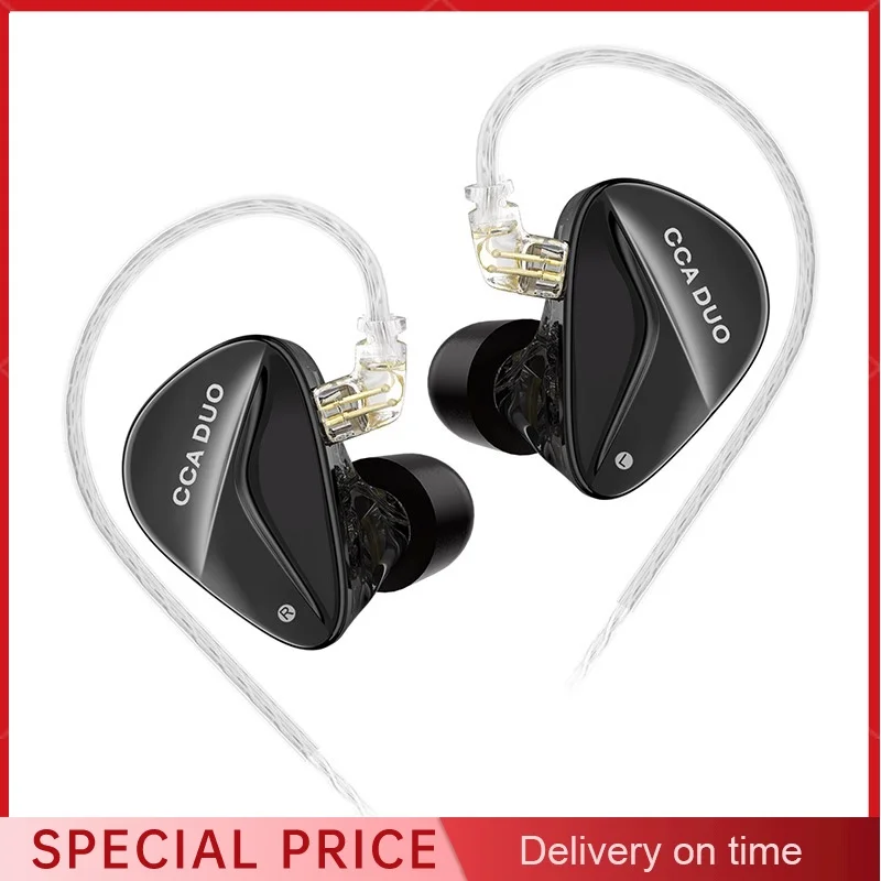 CCA DUO Wired Headphone In Ear Monitor Earbuds HiFi Bass Earphone High Performance Dual Dynamic Headset 0.78mm Spin
CCA DUO Wired Headphone In Ear Monitor Earbuds HiFi Bass Earphone High Performance Dual Dynamic Headset 0.78mm Spin