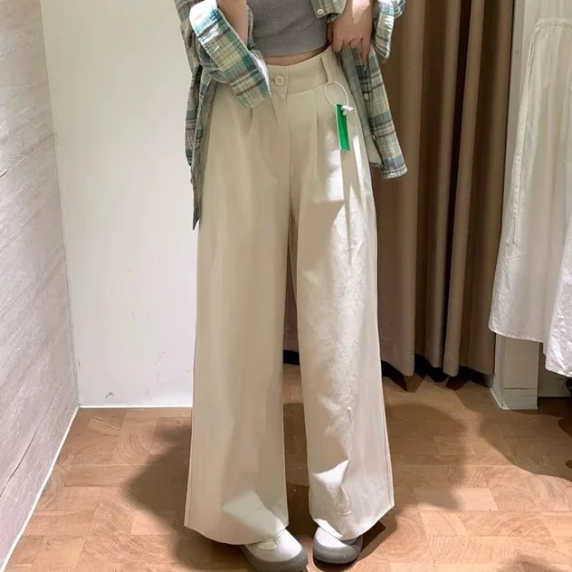 High Waist Wide Leg Straight Cut Cotton Casual Pants Women's Autumn Versatile Style Washed Japanese Loose Feel New Model
High Waist Wide Leg Straight Cut Cotton Casual Pants Women's Autumn Versatile Style Washed Japanese Loose Feel New Model
