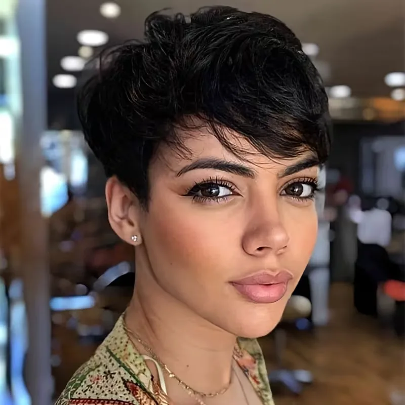 Натуральный черный прямой короткий парик-боб, парик-пикси из натуральных человеческих волос, парик-боб с челкой, полностью машинной работы
Натуральный черный прямой короткий парик-боб, парик-пикси из натуральных человеческих волос, парик-боб с челкой, полностью машинной работы