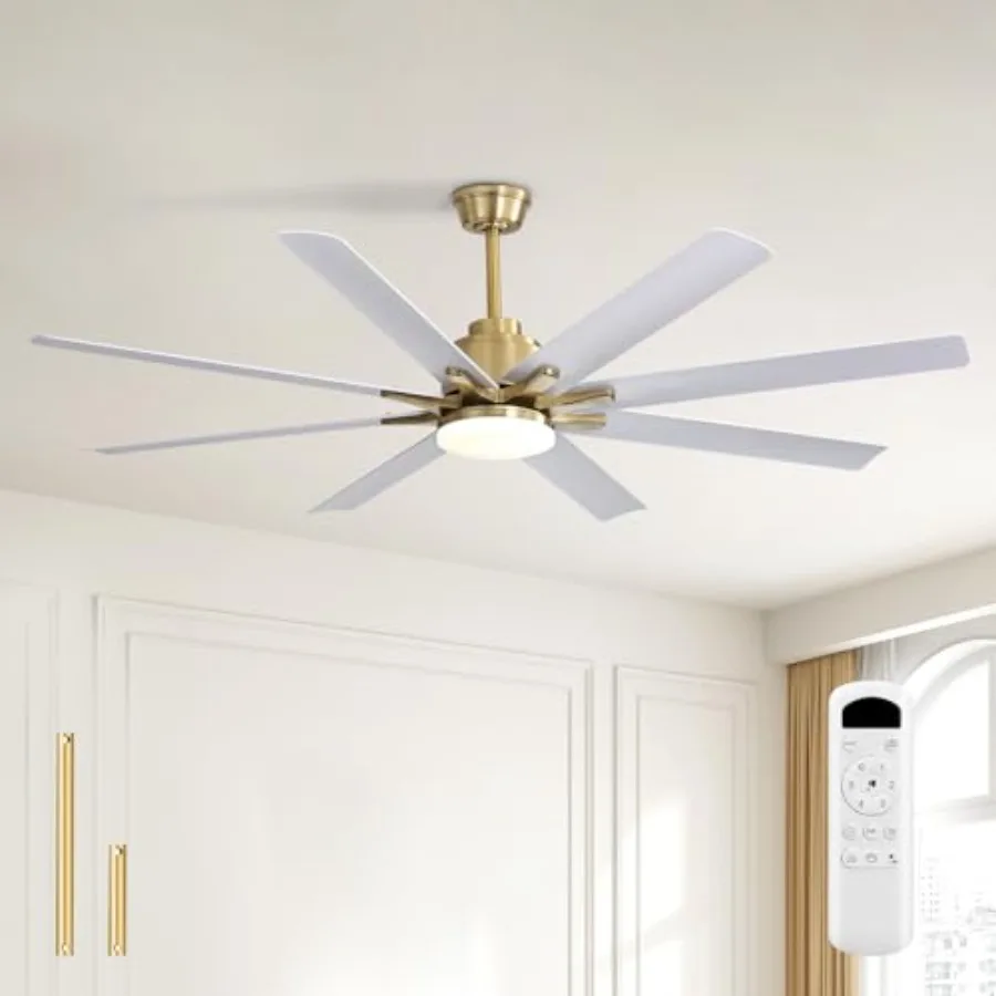 Ceiling Fans with Lights, 52 Inch Indoor/Outdoor Ceiling Fan with Light Remote Control, Reversible DC Motor, 3CCT, 8 Blade Mode
Ceiling Fans with Lights, 52 Inch Indoor/Outdoor Ceiling Fan with Light Remote Control, Reversible DC Motor, 3CCT, 8 Blade Mode
