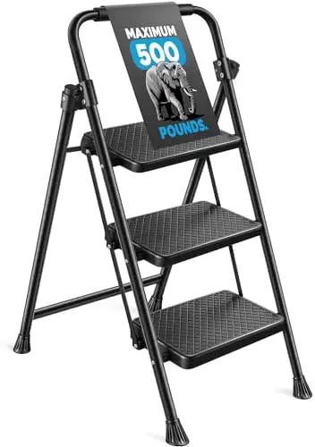 3-Step Folding Ladder – Lightweight, Anti-Slip, Portable Steel Stool for Home & Office Use
3-Step Folding Ladder – Lightweight, Anti-Slip, Portable Steel Stool for Home & Office Use