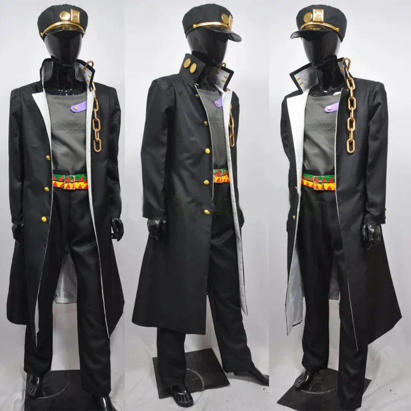 IN STOCK Part 3 Stardust Crusaders Jotaro Kujo Black Outfit Uniform Anime Cosplay Costume Halloween Theme Party mj:3
IN STOCK Part 3 Stardust Crusaders Jotaro Kujo Black Outfit Uniform Anime Cosplay Costume Halloween Theme Party mj:3