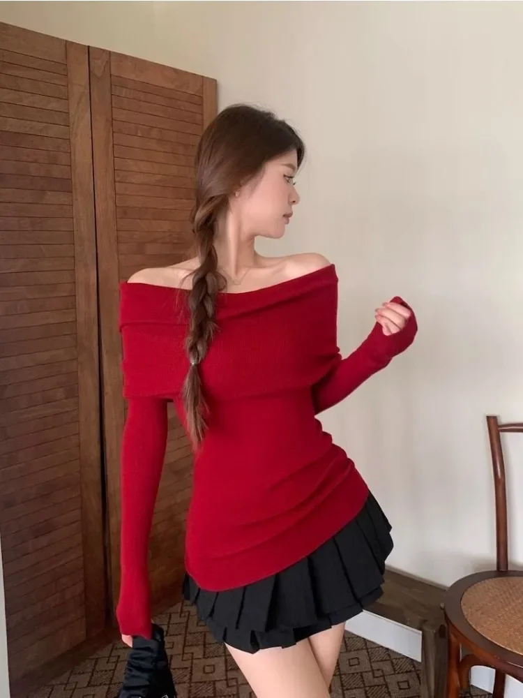 Корейские пуловеры с разрезом на шее, женские модные базовые свитера с длинными рукавами, сексуальный дизайн, удобные однотонные универсальные Hotsweet, повседневный шик
Корейские пуловеры с разрезом на шее, женские модные базовые свитера с длинными рукавами, сексуальный дизайн, удобные однотонные универсальные Hotsweet, повседневный шик