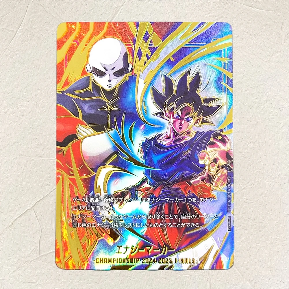 Dragon Ball Son Goku Jiren DIY Energy Marker Card Gold Foil Holographic Texture Perfect Condition Premium Anime Collection Card
Dragon Ball Son Goku Jiren DIY Energy Marker Card Gold Foil Holographic Texture Perfect Condition Premium Anime Collection Card