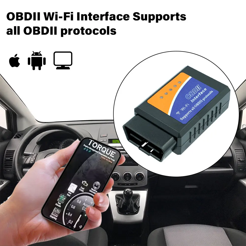 Portable ELM327 V1.5 OBD2 Scanner Bluetooth/Wifi Car Diagnostic Tool For Android /IOS Code Reader Automotive Fault Detector
Portable ELM327 V1.5 OBD2 Scanner Bluetooth/Wifi Car Diagnostic Tool For Android /IOS Code Reader Automotive Fault Detector