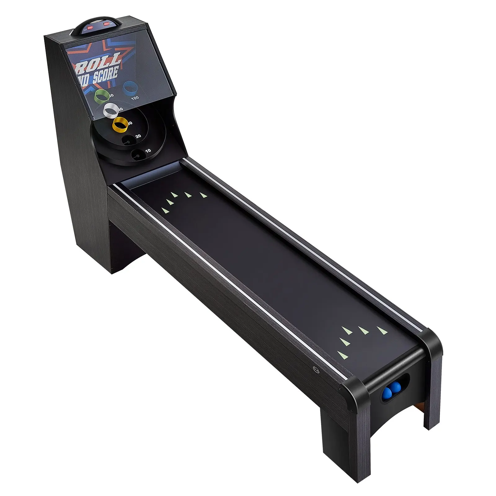 Игровой стол для классической аркадной игры Roll And Score 9', аркада Skee Ball, с электронным LED-счетчиком и подсветкой дорожки, звуком, автоматической системой подсчета очков
Игровой стол для классической аркадной игры Roll And Score 9', аркада Skee Ball, с электронным LED-счетчиком и подсветкой дорожки, звуком, автоматической системой подсчета очков