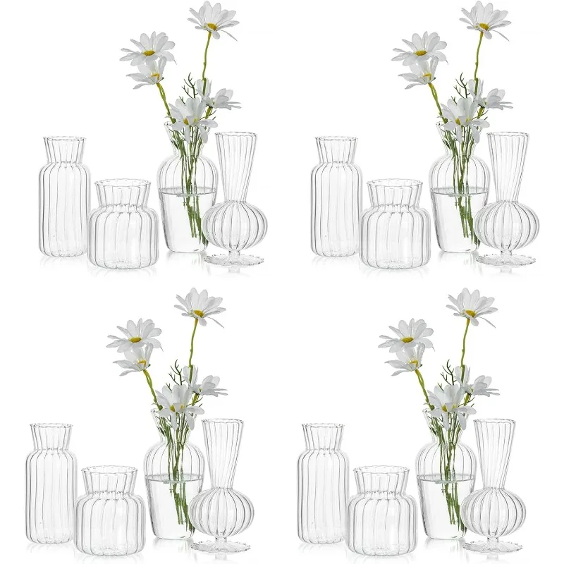 Mini Glass Vases for Centerpieces - Small Clear Bud Vase in Bulk, Cute Flower Vases Set for Wedding, Home Decoration, Tab
Mini Glass Vases for Centerpieces - Small Clear Bud Vase in Bulk, Cute Flower Vases Set for Wedding, Home Decoration, Tab